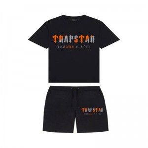 Férfi Trapstar Chenille Decoded Set Rövidnadrág Fekete | Hungary WH90-287