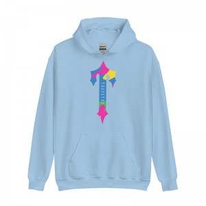 Férfi Trapstar Colorful Logo Rainbow Pulcsi Kék | Hungary FU07-577