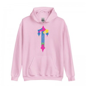 Férfi Trapstar Colorful Logo Rainbow Pulcsi Rózsaszín | Hungary JI23-159