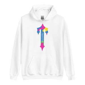 Férfi Trapstar Colorful Logo Rainbow Pulcsi Fehér | Hungary WD54-835