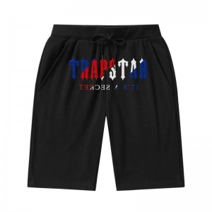Férfi Trapstar Irongate Arch Chenille Rövidnadrág Fekete | Hungary KW04-006