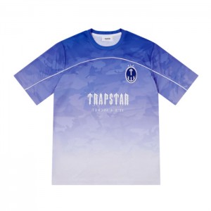 Férfi Trapstar Irongate Football Jersey Póló Kék | Hungary ON22-605