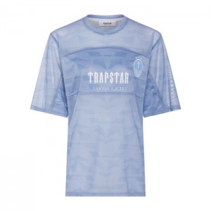 Férfi Trapstar Irongate Mesh Football Jersey Póló Kék | Hungary TB39-278