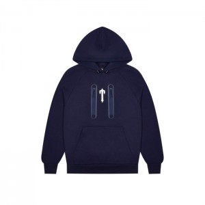Férfi Trapstar Irongate T Trap Fleece Pulcsi Sötétkék | Hungary FB72-059