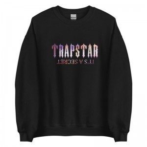 Férfi Trapstar It’s A Secret Funny Galaxy Pulóverek Fekete | Hungary JY42-247