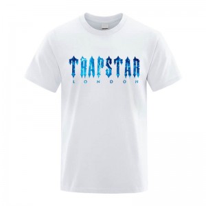 Férfi Trapstar London Chenille Tee Póló Fehér | Hungary VT18-008