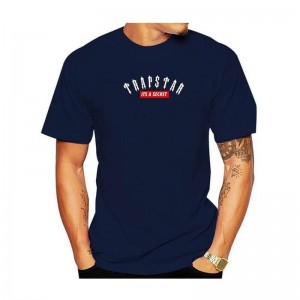 Férfi Trapstar London Co-Branded Rövid Sleeve Póló Kék | Hungary JS98-826