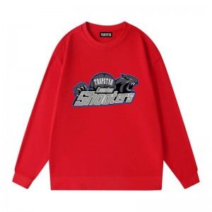Férfi Trapstar London Its Shooters Logo Pulóverek Piros | Hungary OI00-699