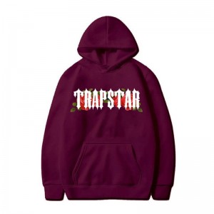 Férfi Trapstar Long Sleeve Pulcsi Bordó | Hungary TP56-278