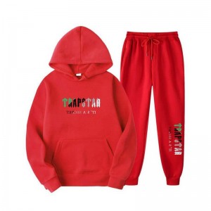 Férfi Trapstar Printed Autumn Téli Warm Sportswear Melegítő Piros | Hungary BT87-764
