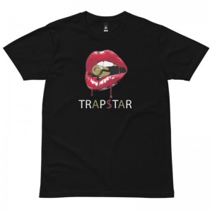 Férfi Trapstar Red Lips Póló Piros Fekete | Hungary CT38-599