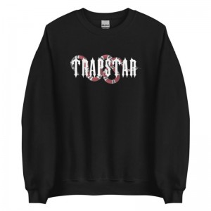 Férfi Trapstar Snake Pulóverek Kígyóbőr Fekete | Hungary KD19-916