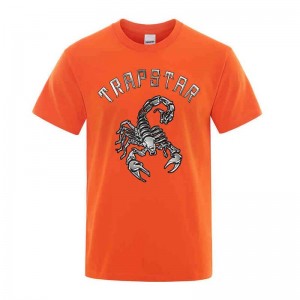 Férfi Trapstar Spider Printed Grafika Tee Póló Narancssárga | Hungary ZB12-785
