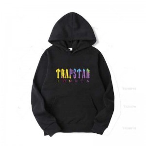 Férfi Trapstar Streetwear London Galaxy Pulcsi Fekete | Hungary JN21-878