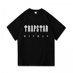 Férfi Trapstar X Hitman Póló Fekete | Hungary CR15-096