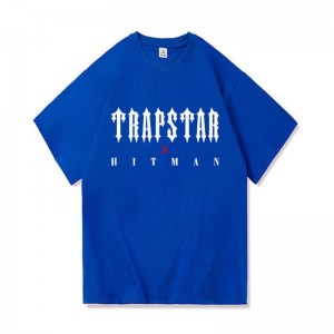 Férfi Trapstar X Hitman Póló Kék | Hungary JF21-378