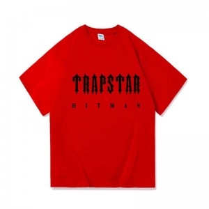 Férfi Trapstar X Hitman Póló Piros | Hungary WG79-928