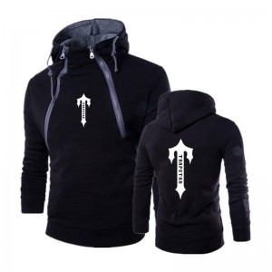 Férfi Trapstar Zip Up Pulcsi Fekete | Hungary SZ76-829