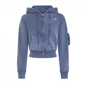 Női Trapstar Construct Batwing Hoodie Pulcsi Kék | Hungary GH32-884
