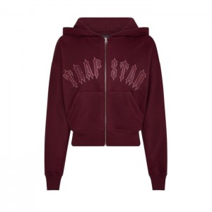 Női Trapstar Mesh Irongate Arch Hoodie Pulcsi Bordó | Hungary IU07-954