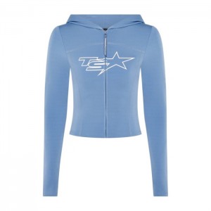 Női Trapstar TS-Star Zip Felső Kék | Hungary SM79-769