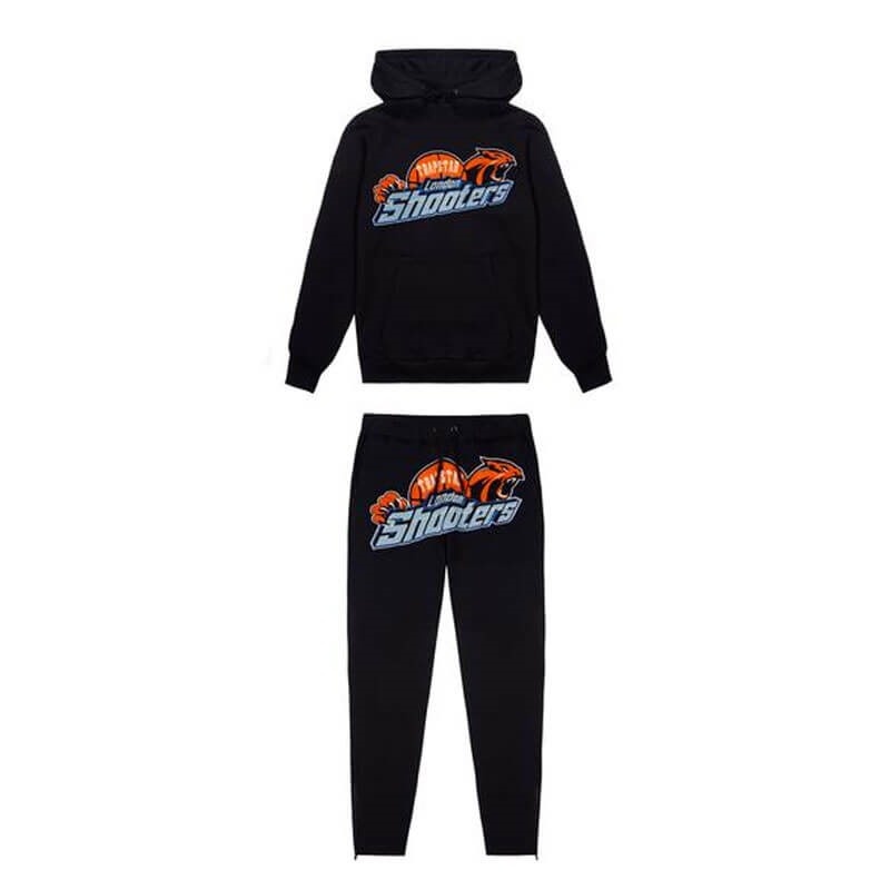 Férfi Trapstar Black Shooters Hoodie Melegítő Fekete | Hungary IA30-039
