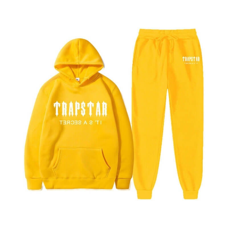 Férfi Trapstar Chenille Decoded Csuklyás Melegítő Sárga | Hungary PN91-406