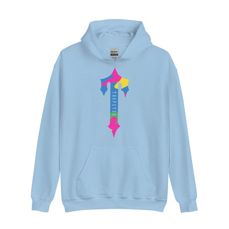 Férfi Trapstar Colorful Logo Rainbow Pulcsi Kék | Hungary FU07-577