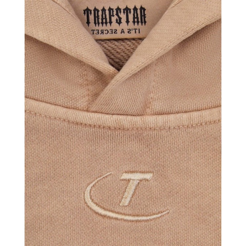 Férfi Trapstar Construct Hyperdrive Hoodie Melegítő Kávé | Hungary MG82-421