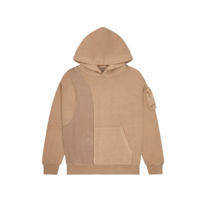 Férfi Trapstar Construct Hyperdrive Hoodie Melegítő Kávé | Hungary MG82-421