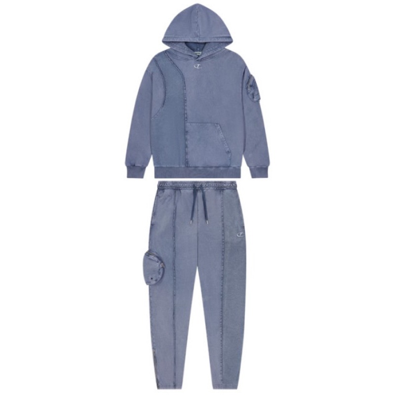 Férfi Trapstar Construct Hyperdrive Jogging Bottoms Nadrág Kék | Hungary PV95-059