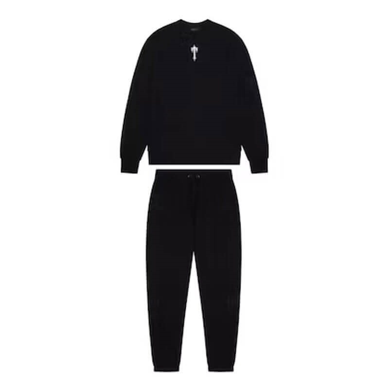 Férfi Trapstar Crewneck Irongate T Sweatshirt Melegítő Fekete | Hungary SN12-218