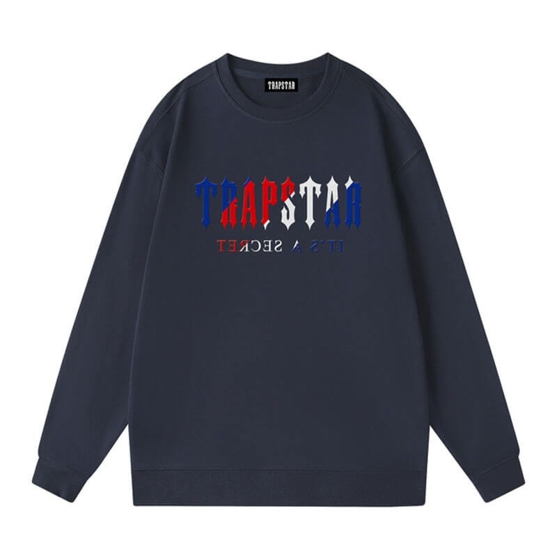 Férfi Trapstar Crewneck It’s A Secret Galaxy Pulóverek NavyBlue | Hungary HU48-473