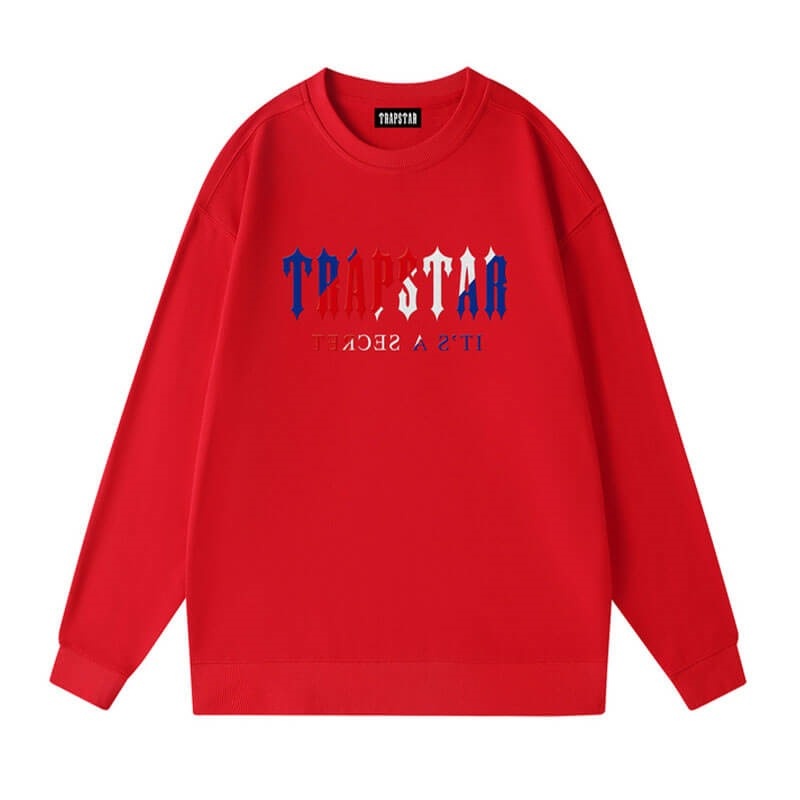 Férfi Trapstar Crewneck It’s A Secret Galaxy Pulóverek Piros | Hungary JW68-456