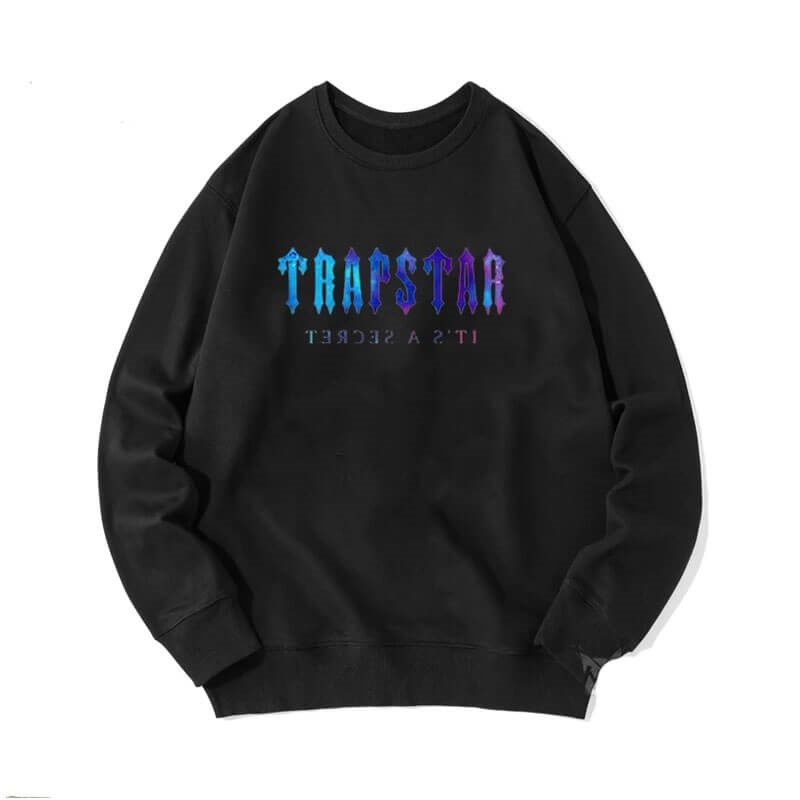 Férfi Trapstar Crewneck It\'s a Secret Pulóverek Fekete | Hungary TZ15-844