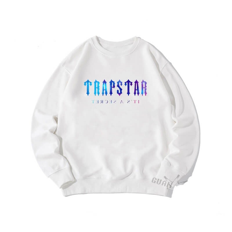 Férfi Trapstar Crewneck It\'s a Secret Pulóverek Fehér | Hungary PC48-215