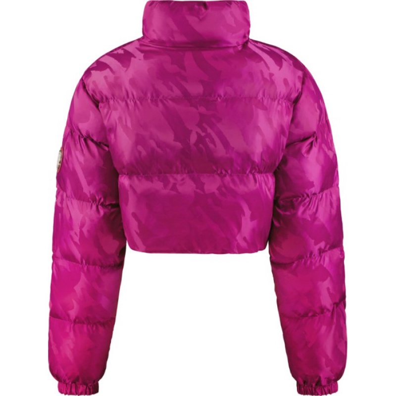 Férfi Trapstar Cropped T Jacquard Puffer Felsőruházat Fukszia Rózsaszín | Hungary VC03-153