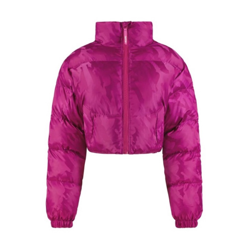 Férfi Trapstar Cropped T Jacquard Puffer Felsőruházat Fukszia Rózsaszín | Hungary VC03-153