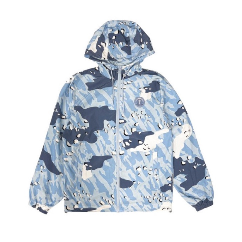 Férfi Trapstar Decoded Camo Windbreaker Felsőruházat Kék Camo | Hungary HW54-050