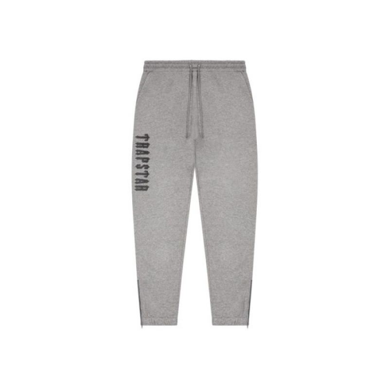 Férfi Trapstar Decoded Chenille 2.0 Hoodie Melegítő Szürke | Hungary LX49-650
