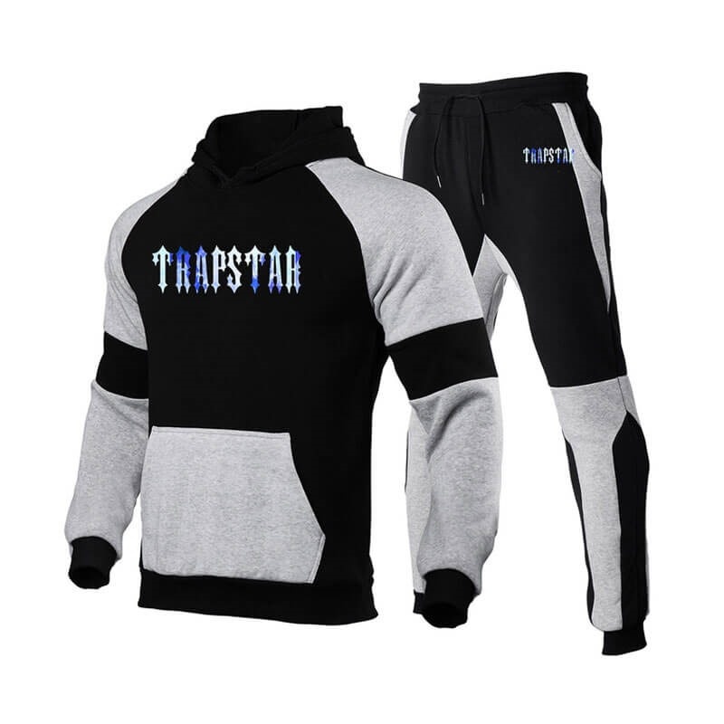 Férfi Trapstar Fleece Causal Sport Melegítő Fekete | Hungary OR03-516