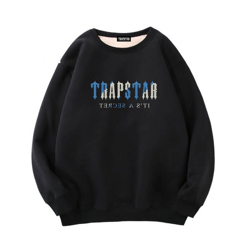 Férfi Trapstar Fleece It\'s a Secret Pulóverek Fekete | Hungary SE97-186