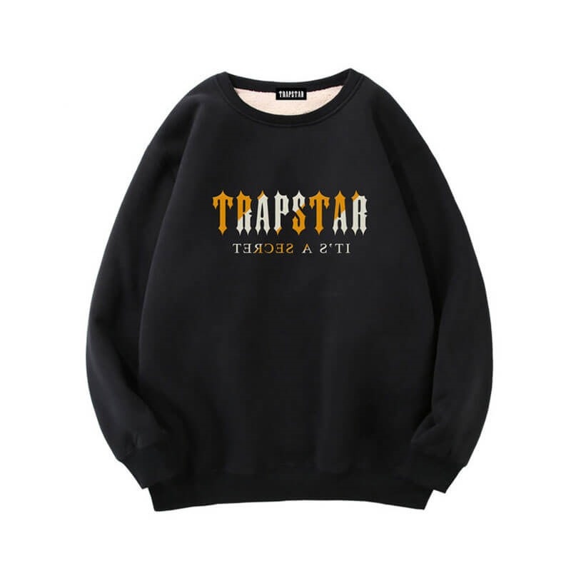 Férfi Trapstar Fleece It\'s a Secret Pulóverek Fekete | Hungary RS86-697