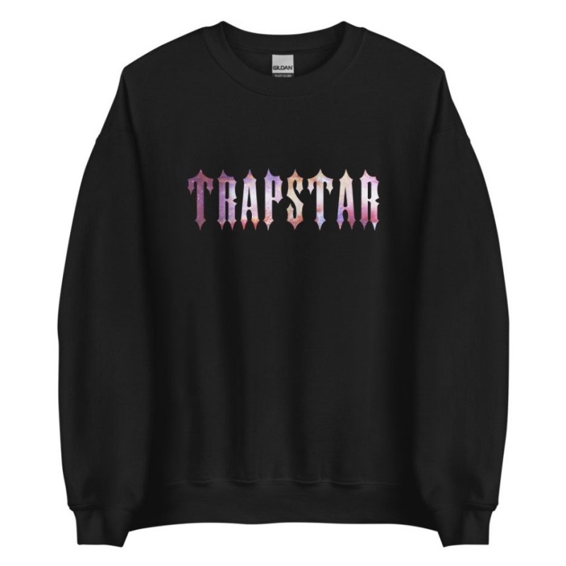 Férfi Trapstar Funny Galaxy Pulóverek Fekete | Hungary BH65-371