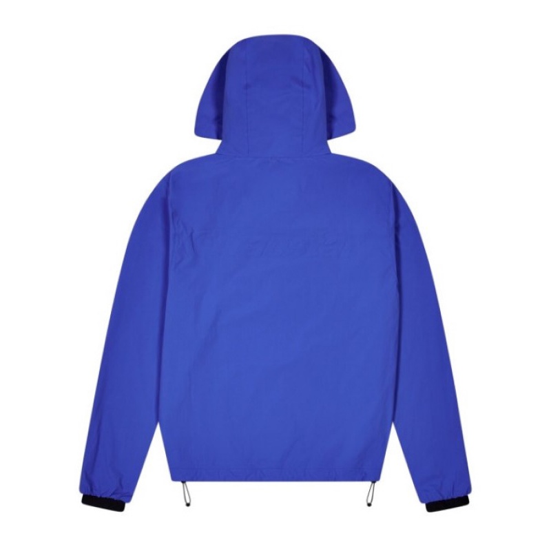 Férfi Trapstar Hyperdrive Embossed Windbreaker Felsőruházat Kék | Hungary AQ63-360