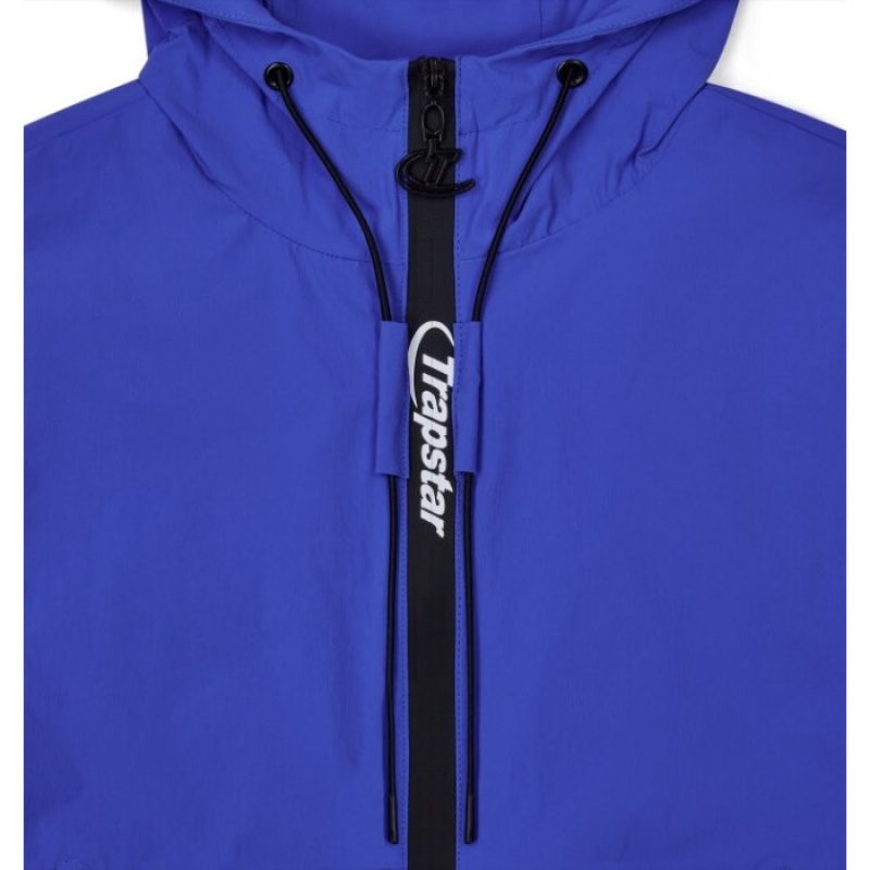 Férfi Trapstar Hyperdrive Embossed Windbreaker Felsőruházat Kék | Hungary AQ63-360