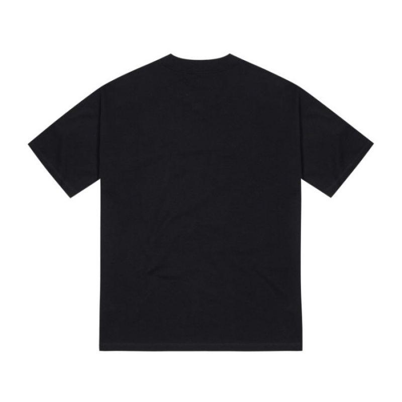 Férfi Trapstar Hyperdrive Embroidered Tee Póló Fekete Piros | Hungary PX58-606