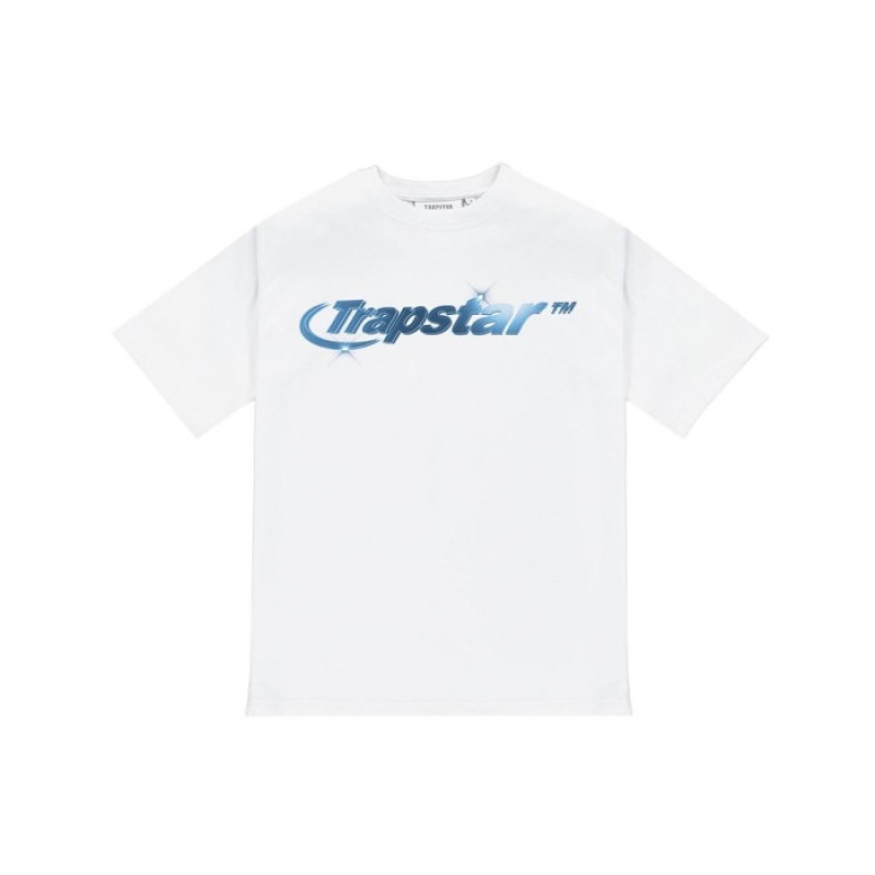 Férfi Trapstar Hyperdrive High Density Tee Póló Fehér | Hungary TH08-506
