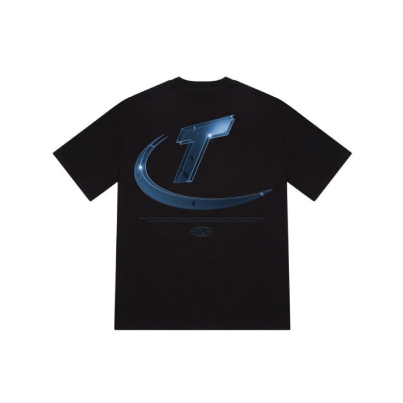 Férfi Trapstar Hyperdrive High Density Tee Póló Fekete | Hungary RQ68-720