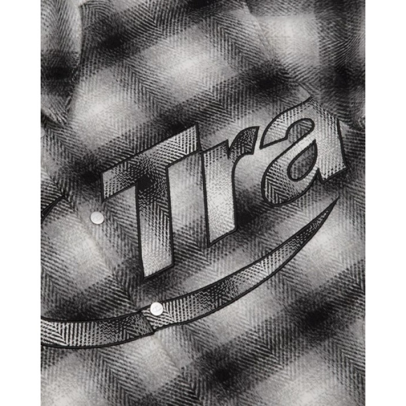 Férfi Trapstar Hyperdrive Overshirt Shirt Felsőruházat Fekete | Hungary GH63-784